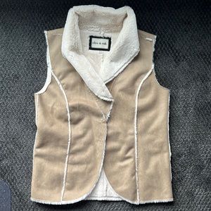 Faux shearling fur vest
